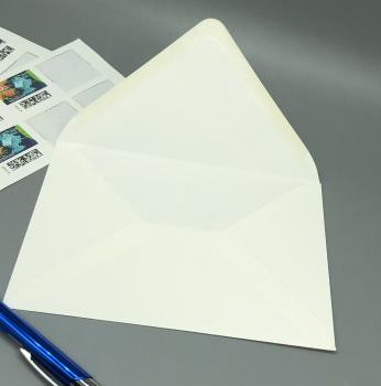 Briefumschlag C6 weiß Klappe offen